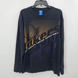 NBA UNK Blue Label Los Angeles Lakers Long Sleeve T-Shirt Black Mens Large